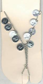 Belly Dancer Coins 2 Barefoot Sandals