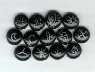 Witches Runes - A set of 13 pictorial runes used for divination.