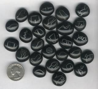 Egyptian Heiroglyphic Runes - A set of 27 pictorial runes used for divination.