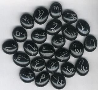 Theban Runes - The Theban Alphabet (also known as the Witches Alphabet or the Runes of Honorius).