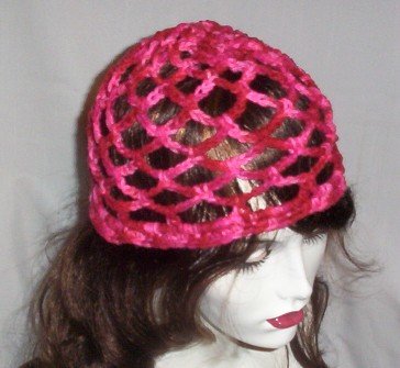 Hand Crochet Summer Mesh Juliet Cap - Rosie Shades