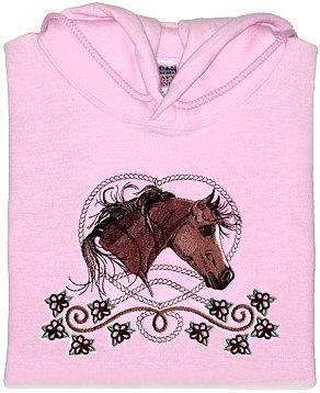 Embroidered Arabian Horse Sweatshirt -Sz Sm