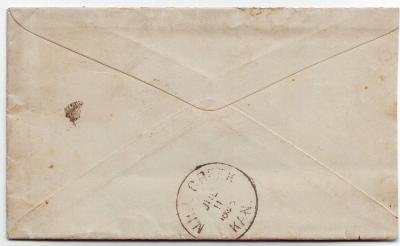 Mill Creek Kansas 1888 CDS on Cover DPO 1860-1889 Bourbon County Free Shipping!!