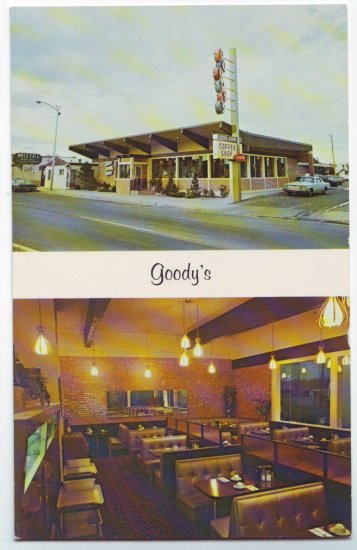 Goody's Restaurant Coffee Shop Albuquerque New Mexico Postcard Route 66 Free Shipping!!