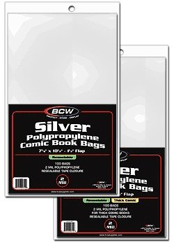 BCW 1000ct (Case) Silver Resealable Comic Bags