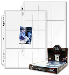 (1000) BCW Pro 9-Pocket Trading Card Pages