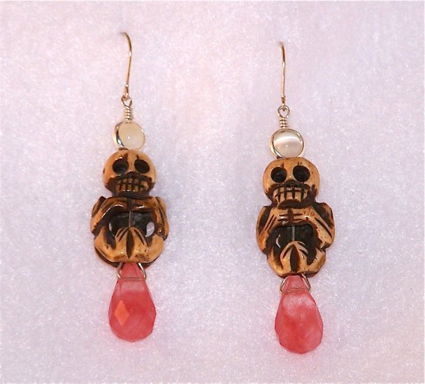 Skull & Bead Earrings