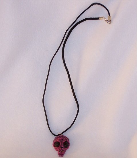 Zombie Skull Pin Necklace