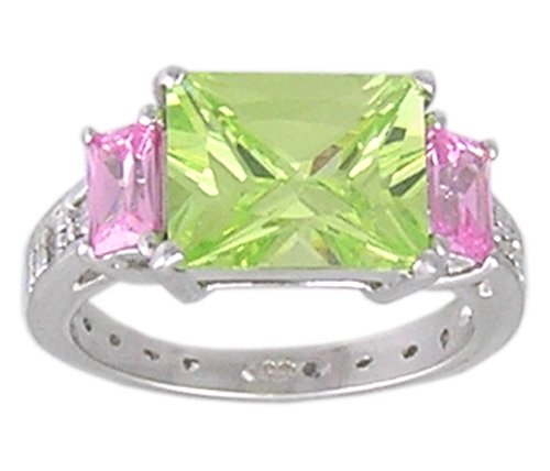 CUBIC ZIRCONIA CZ .925 STERLING SILVER RING SIZE 5 or 6