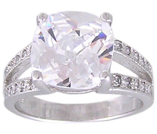 CUBIC ZIRCONIA CZ STERLING SILVER RING SIZE 6 7 8 or 9