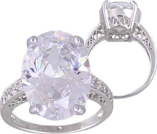 CZ CUBIC ZIRCONIA STERLING SILVER RING SIZE 6 7 8 or 9