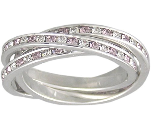LAVENDER CUBIC ZIRCONIA ROLLING RING SIZE 5 6 7 or 9