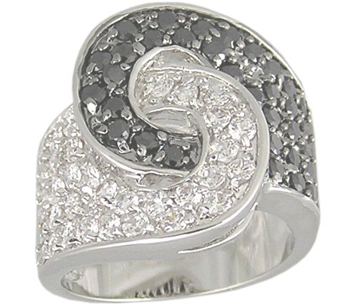 BLACK CUBIC ZIRCONIA CZ RING SIZE 5 6 7 8 10 JEWELRY