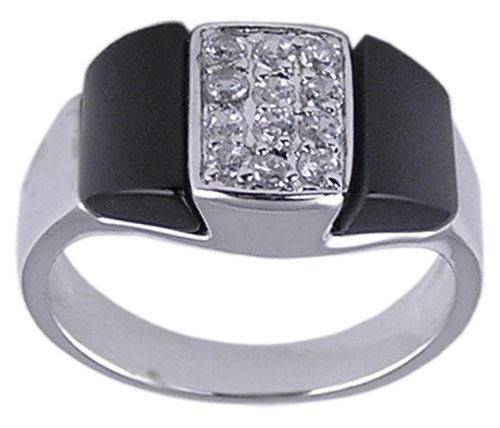 BLACK CUBIC ZIRCONIA CZ FASHION RING SIZE 6 7 or 8