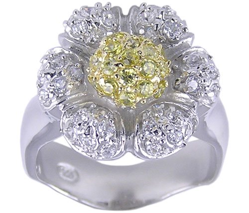 YELLOW CUBIC ZIRCONIA CZ RING SIZE 5 6 or 7 JEWELRY