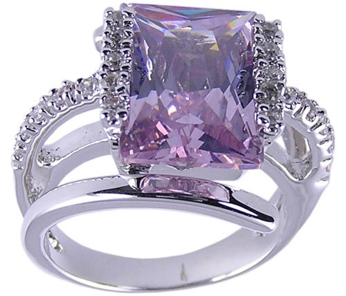 PURPLE CUBIC ZIRCONIA CZ RING SIZE 5 6 or 7 JEWELRY