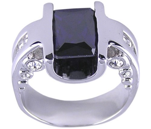 PURPLE CUBIC ZIRCONIA CZ RING SIZE 5 7 8 or 10 JEWELRY