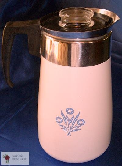 Cornflower Blue 9C Corelle Ware Percolator