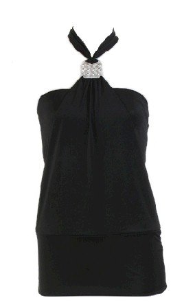 Cassie Black Halter Top Small