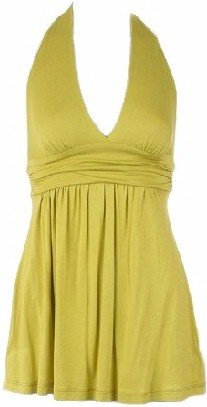 Pear Green Empire Waist Halter Top Small
