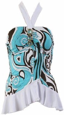 Gabby Multi Color Halter Top Small