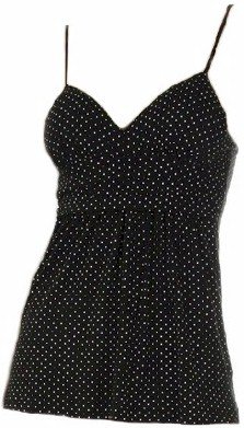 Tami Black Polka Dot Top Large