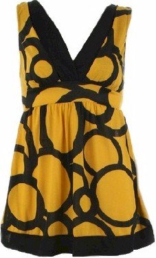 Zelda Yellow Sleeveless Tie Back Top Small
