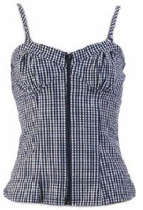 America Blue Corset Top Small