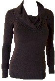 Brown Cowl Neck Sweater Top Small