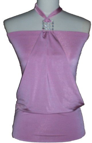 Cassie Pink Halter Top Large