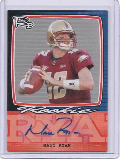 2008 Topps Rookie Progression Matt Ryan RC Auto #d 12/20!!