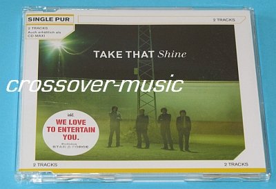 TAKE THAT Shine GERMAN 2-TRK CD w/ We Love To Entertain You