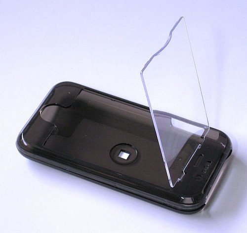 iphone Hard Crystal Clear Case with Cover (Black) + Belt Clip