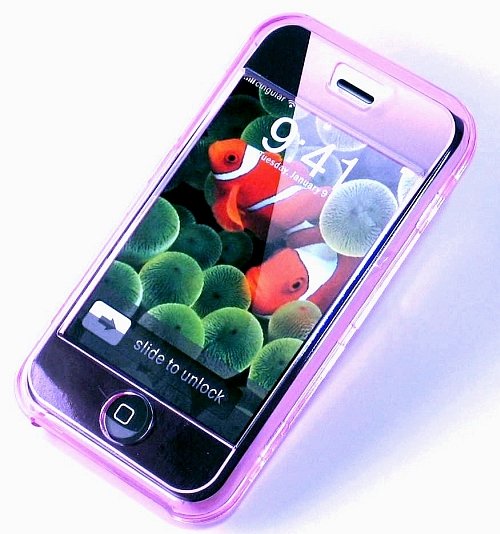 iphone ipod Touch Hard Crystal Clear Case (Pink) + Belt Clip