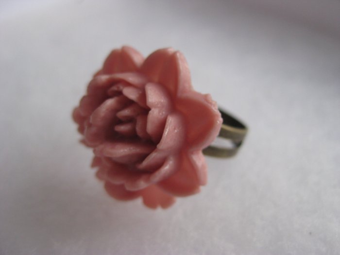 Handmade Dusty Pink Rose Ring
