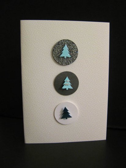 Handmade Three Circles Christmas Card