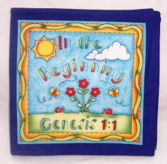 "In the Beginning.. Genesis 1:1 " Fabric Book