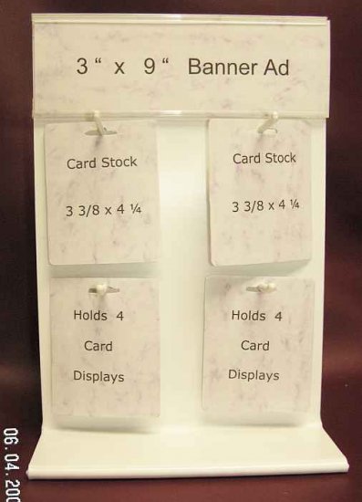 Vertical Plastic 4 Card Displays 9" x 13" 2 Lot