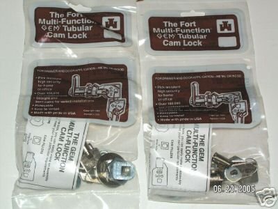 Fort GEM 7.8 Tubular Cam Locks 2 Lot Key Alike New
