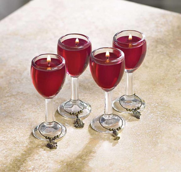 Mini Wine Glass Candles