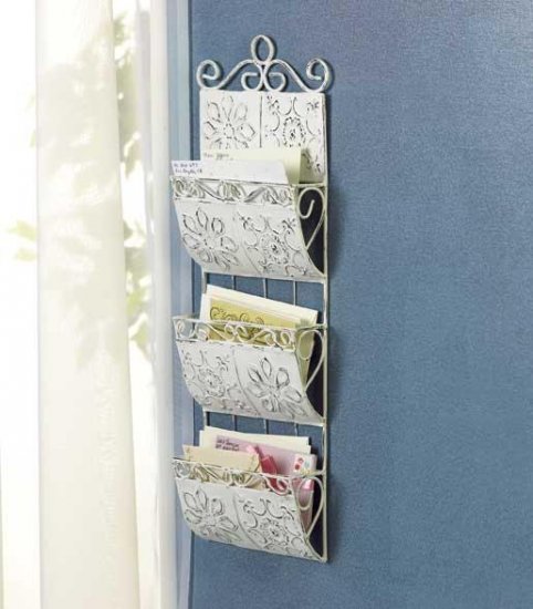 Shabby Chick White Letter Organizer