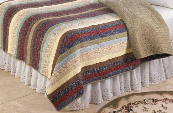 Striped Patchwork Quilt Cover
