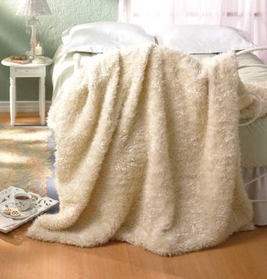 White Faux Fur Blanket - Full Size