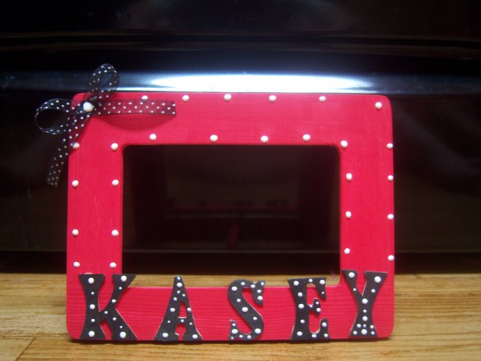 Red w/black bow Frame!