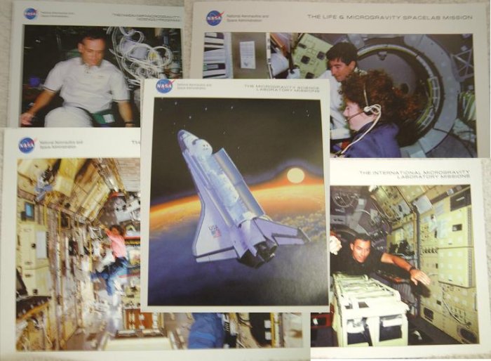 NASA Microgravity Space Shuttle Missions Lithograph Science Research Set Mir