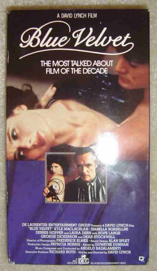 Blue Velvet VHS Brilliantly Disturbing Sexy Film David Lynch Dennis Hopper