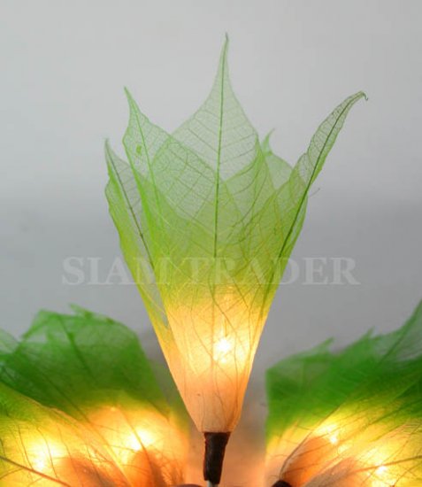 GREEN REAL LEAF FLOWER PARTY / CHRISTMAS STRING LIGHTS