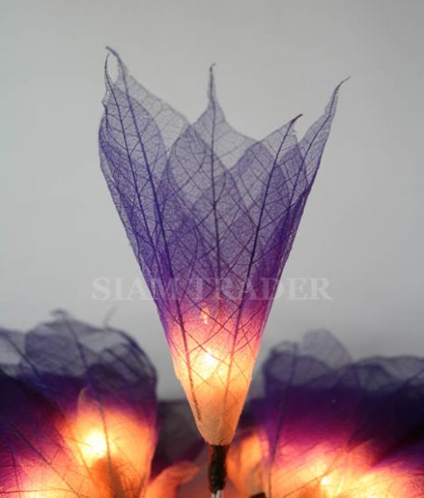 PURPLE REAL LEAF FLOWER PARTY / CHRISTMAS STRING LIGHTS