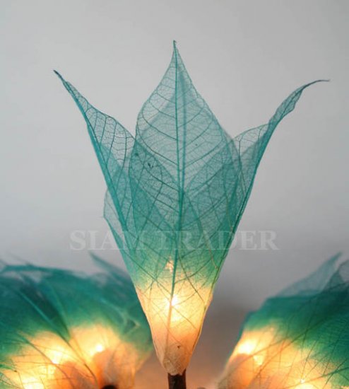 BLUE REAL LEAF FLOWER PARTY / CHRISTMAS STRING LIGHTS