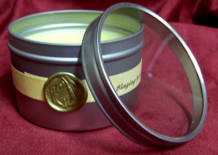 8 oz. Tin Round Clear Top Scented Candle